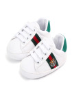 Baby shoes 6–18-month pu Anti-slip sneakers White Green Tiger